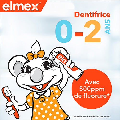 elmex baby toothpaste 0-2 years 500ppm fluoride advantage